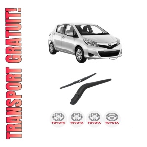 Set brat stergator spate cu lamela pentru TOYOTA YARIS (_P13_) din 2010-2020, pentru spate, din cauciuc siliconat rezistent, 4 stickere auto TOYOTA
