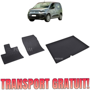 Set Covorase Auto Si Tavita Portbagaj FIAT DOBLO III din 07.2022 - 2026, caroserie van 2 locuri, AMPATAMENT L1, 5 LOCURI