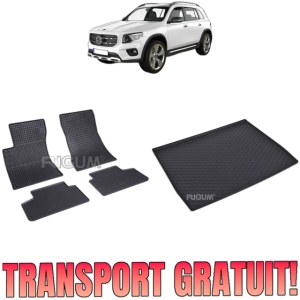Set Covorase Auto Si Tavita Portbagaj MERCEDES GLB X247 din 11.2019 - 2026, caroserie suv, PORTBAGAJ INFERIOR SI SUPERIOR