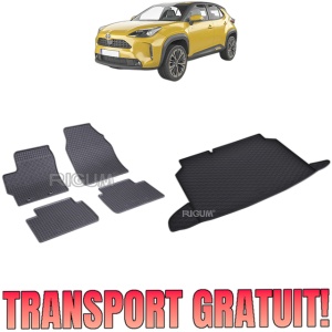 Set Covorase Auto Si Tavita Portbagaj TOYOTA YARIS CROSS HYBRID din 09.2021 - 2026, caroserie suv, PORTBAGAJ SUPERIOR, FARA PODEA REGLABILA PE INALTIME