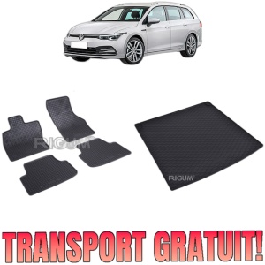 Set Covorase Auto Si Tavita Portbagaj VOLKSWAGEN GOLF 8 din 11.2020 - 2026, caroserie combi, PORTBAGAJ INFERIOR SI SUPERIOR