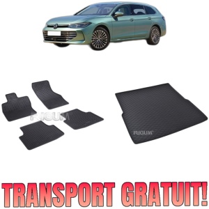 Set Covorase Auto Si Tavita Portbagaj VOLKSWAGEN PASSAT B8 din 12.2014 - 12.2021, caroserie combi, PORTBAGAJ SUPERIOR