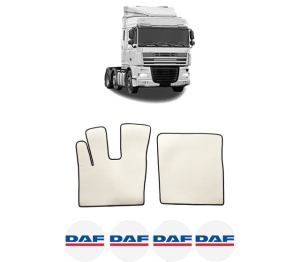 Set covorase Camion Tir DAF XF 105 din 2005-2013, Auto, 4x Stickere auto cu DAF