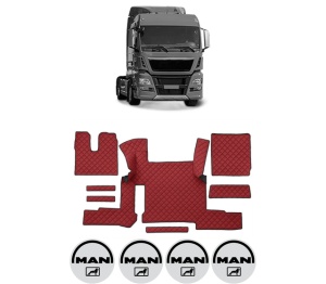 Set covorase Camion Tir MAN TGX I din 2006-2021, Auto, 4x Stickere auto cu MAN