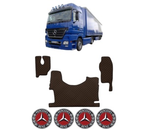 Set covorase Camion Tir MERCEDES-BENZ ACTROS MP2 / MP3 din 2002-2009, Auto, 4x Stickere auto cu MERCEDES-BENZ