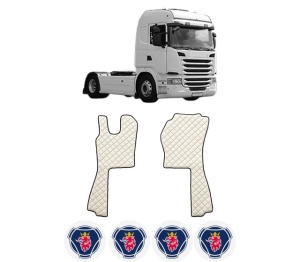Set covorase Camion Tir SCANIA G I din 2003-2019, Auto, 4x Stickere auto cu SCANIA