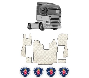Set covorase Camion Tir SCANIA R I din 2004-2019, Auto, 4x Stickere auto cu SCANIA