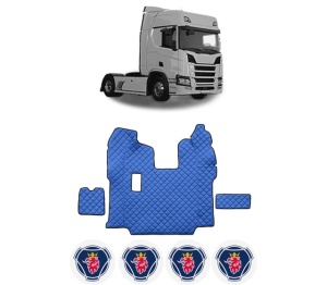 Set covorase Camion Tir SCANIA R II din 2016-2024, Auto, 4x Stickere auto cu SCANIA