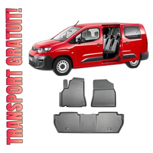 Set covorase CITROEN BERLINGO II, din 2008 - 08.2018, covorase tavita, caroserie VAN 5-7 LOCURI, fara rand 3, compatibile cu autoturismul CITROEN BERLINGO II, ARISTAR