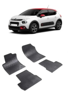 Set covorase Citroen C3 II Hatchback 2009 - 12.2016 si 4 stickere rotunde Citroen accesorii pentru autoturismul tau - masina v4895