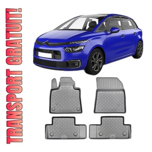Set covorase CITROEN C4 PICASSO II, din 07.2013 - 11.2020, covorase tavita, caroserie VAN AL 3-LEA rand exclus, compatibile cu autoturismul CITROEN C4 PICASSO II, ARISTAR
