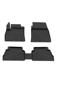 Set covorase Ford Tourneo Courier din 2024, covorase presuri tavita auto, cu tunel median intermediar din cauciuc thermoplastic, 4 Stickere auto cu Ford - Img 3