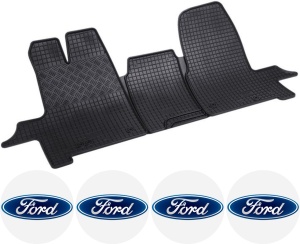 Set covorase Ford Tourneo Custom Van 01.2018 - prezent si 4 stickere rotunde Ford accesorii pentru autoturismul tau - masina v4763
