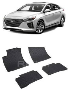Set covorase Hyundai Ioniq Elektro Hatchback 10.2016 - 06.2022 si 4 stickere rotunde Hyundai accesorii pentru autoturismul tau - masina v4702