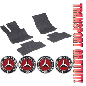 Set covorase Mercedes EQC SUV 05.2019 - prezent si 4 stickere rotunde Mercedes
