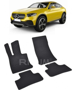Set covorase Mercedes GLC C253 Coupe 09.2016 - prezent si 4 stickere rotunde Mercedes accesorii pentru autoturismul tau - masina v4650