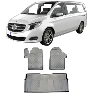 Set covorase MERCEDES VITO W447, din 10.2014 - Prezent, covorase tavita, caroserie VAN AL 3-LEA rand exclus, compatibile cu autoturismul MERCEDES VITO W447, ARISTAR - Img 2