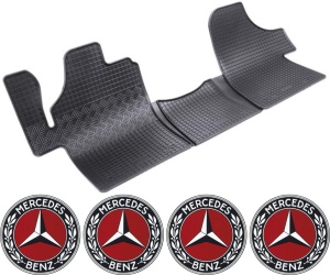 Set covorase Mercedes Vito W639 2003-2014 si 4 stickere rotunde Mercedes accesorii pentru autoturismul tau - masina v4626