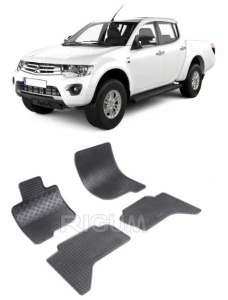 Set covorase Mitsubishi L200 Pick-Up 2007 - 2015 si 4 stickere rotunde Mitsubishi accesorii pentru autoturismul tau - masina v4613