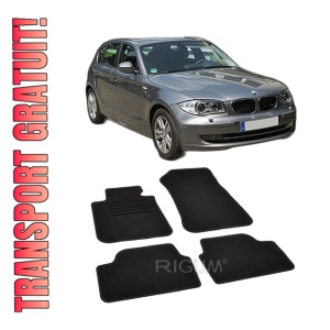 Set covorase mocheta BMW Seria 1 E87, 2004-2011, din mocheta, compatibile cu autoturismul BMW Seria 1 E87