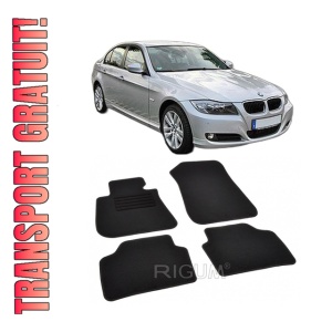 Set covorase mocheta BMW Seria 3 E90 sedan / E91 Touring 2005-2012, din mocheta, compatibile cu autoturismul BMW Seria 3 E90 sedan / E91 Touring