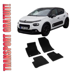 Set covorase mocheta Citroen C3 (3), 2017-prezent, din mocheta, compatibile cu autoturismul Citroen C3 (3)