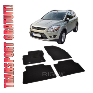 Set covorase mocheta Ford Kuga 1 (non-facelift), 2008-2011, din mocheta, compatibile cu autoturismul Ford Kuga 1 (non-facelift)
