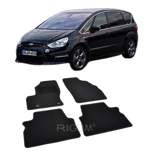 Set covorase mocheta Ford S-Max Mk.1 2006-2012 (sistem de fixare oval - cheita), din mocheta, compatibile cu autoturismul Ford S Max Mk.1 - Img 2