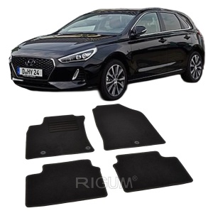Set covorase mocheta Hyundai i30 (3), 2017-prezent, din mocheta, compatibile cu autoturismul Hyundai i30 (3) - Img 2