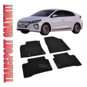 Set covorase mocheta Hyundai Ioniq Hybrid, 2016-prezent, din mocheta, compatibile cu autoturismul Hyundai Ioniq Hybrid
