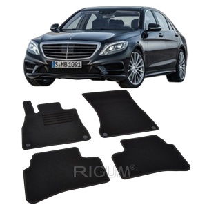 Set covorase mocheta Mercedes-Benz S Klasse (W222) 2013-2020, din mocheta, compatibile cu autoturismul Mercedes Benz S Klasse (W222) - Img 2