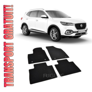 Set covorase mocheta MG eHS Plug-in Hybrid 2020-2024, din mocheta, compatibile cu autoturismul MG eHS Plug in Hybrid