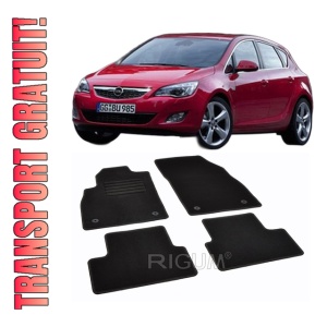Set covorase mocheta Opel Astra J 2009-2015, din mocheta, compatibile cu autoturismul Opel Astra J