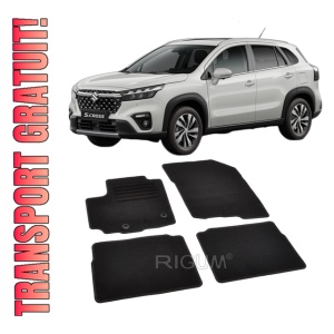 Set covorase mocheta Suzuki SX-4 (2) S-Cross Hybrid, 2020-prezent, din mocheta, compatibile cu autoturismul Suzuki SX4