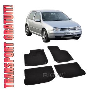 Set covorase mocheta VW Golf 4 (1J) 1997-2006 (cu sistem fixare oval), din mocheta, compatibile cu autoturismul VW Golf 4 (1J)