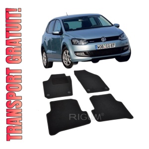 Set covorase mocheta VW Polo 5 (6R-6C) 2009-2017, din mocheta, compatibile cu autoturismul VW Polo 5 (6R