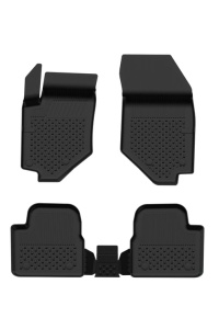 Set covorase Peugeot 2008 din 2019, covorase presuri tavita auto, cu tunel median intermediar din cauciuc thermoplastic, 4 Stickere auto cu Peugeot - Img 3