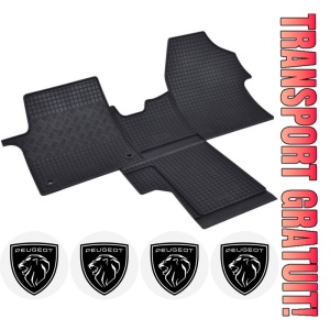 Set covorase Peugeot Expert III Van 01.2016 - prezent si 4 stickere rotunde Peugeot