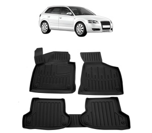 Set covorase presuri AUDI A3 8P din 2003-2012, auto, din cauciuc thermoplastic - Img 2