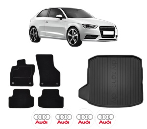 Set Covorase Presuri Auto Si Tavita Portbagaj AUDI A3 (8V1, 8VK) din 2012-2020 AUDI - Img 2