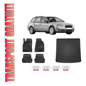 Set Covorase Presuri Auto Si Tavita Portbagaj AUDI A4 B7 Avant (8ED) din 2004-2008 AUDI