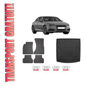 Set Covorase Presuri Auto Si Tavita Portbagaj AUDI A4 B9 (8W2, 8WC) din 2015-2021 AUDI