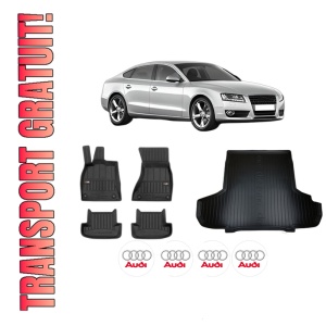 Set Covorase Presuri Auto Si Tavita Portbagaj AUDI A5 Sportback (8TA) din 2009-2017 AUDI