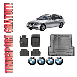 Set Covorase Presuri Auto Si Tavita Portbagaj BMW Seria 3 Touring (E91) din 2004-2012 BMW