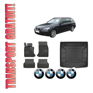 Set Covorase Presuri Auto Si Tavita Portbagaj BMW Seria 5 Touring (E61) din 2004-2010 BMW