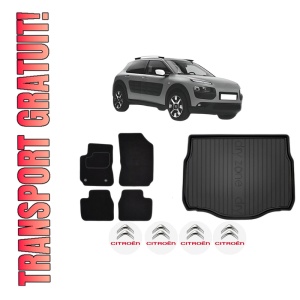 Set Covorase Presuri Auto Si Tavita Portbagaj CITROEN C4 CACTUS din 2014-2018 CITROEN