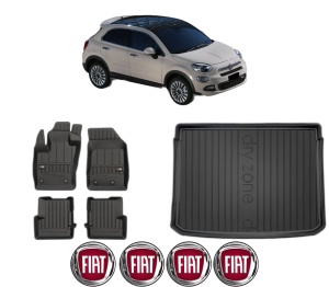 Set Covorase Presuri Auto Si Tavita Portbagaj FIAT 500X (334_) din 2014-2022 FIAT - Img 2