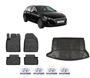 Set Covorase Presuri Auto Si Tavita Portbagaj HYUNDAI i30 (PDE, PD, PDEN) din 2016-2021 HYUNDAI - Img 2