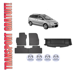 Set Covorase Presuri Auto Si Tavita Portbagaj MAZDA 5 (CR) din 2005-2010 MAZDA