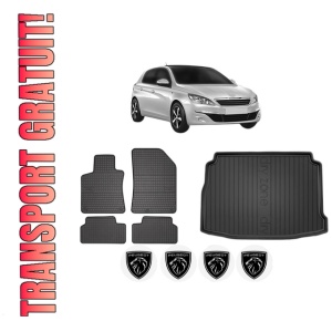 Set Covorase Presuri Auto Si Tavita Portbagaj PEUGEOT 308 Hatchback Van (LB_) din 2015-2021 PEUGEOT